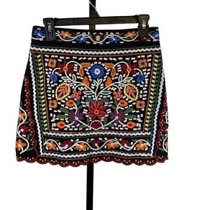 Lulu's Don't Stop The Party Embroidered Skirt